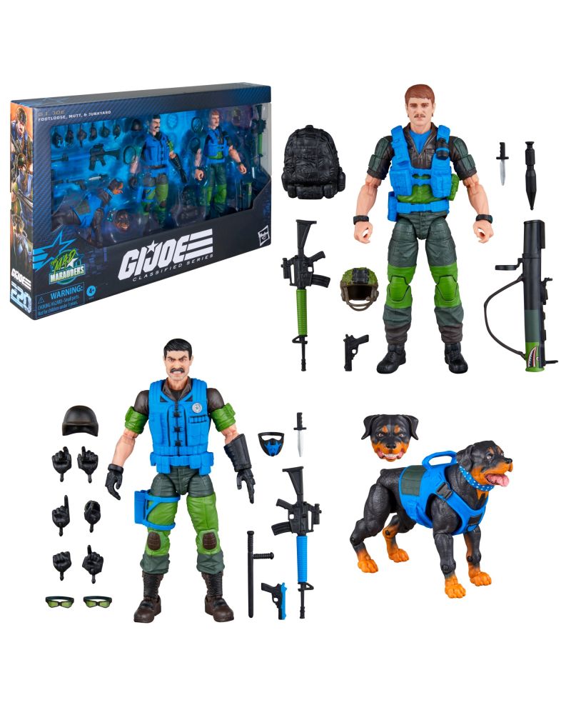 GI JOE - Footloose, Mutt & Junkyard - Figurine Classified Series 15cm - vue principale