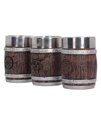 ONE PIECE - Barrel - Set de 3 verres à shots - vue de face