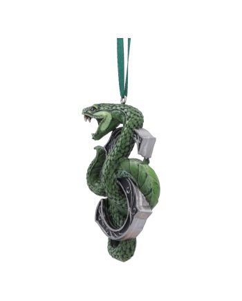 Figurine décorative Serpentard à suspendre vue de face