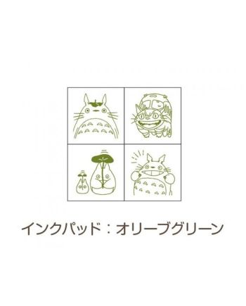 MON VOISIN TOTORO - Totoro & Chatbus - Set Tampons Vert - vue de face