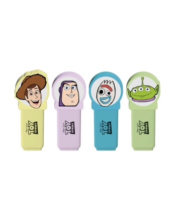 Pack de 4 mini surligneurs Toy Story aux couleurs des personnages Disney