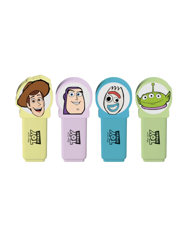 Pack de 4 mini surligneurs Toy Story aux couleurs des personnages Disney