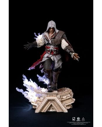 Figurine Ezio Auditore collection Animus, détail du sculpt