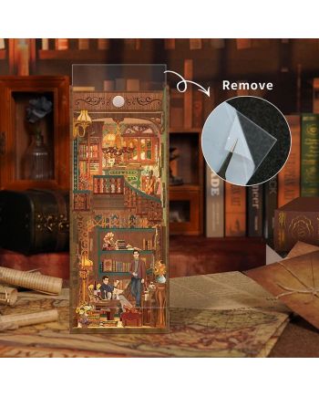 BOOK NOOK KIT - DIY- Agence de detective Violon - 286pcs + LED Light - vue de profil