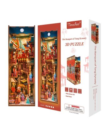 BOOK NOOK KIT - DIY-Le banquet de la Dynastue Tang -260pcs + LED Light - vue principale