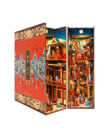 BOOK NOOK KIT - DIY-Le banquet de la Dynastue Tang -260pcs + LED Light - vue de face