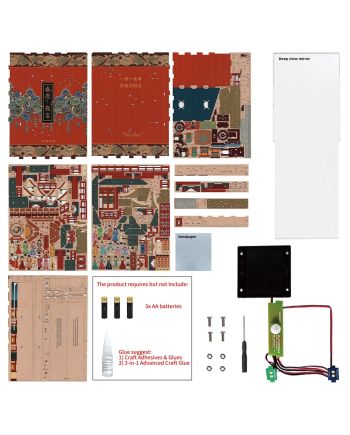 BOOK NOOK KIT - DIY-Le banquet de la Dynastue Tang -260pcs + LED Light - vue du packaging