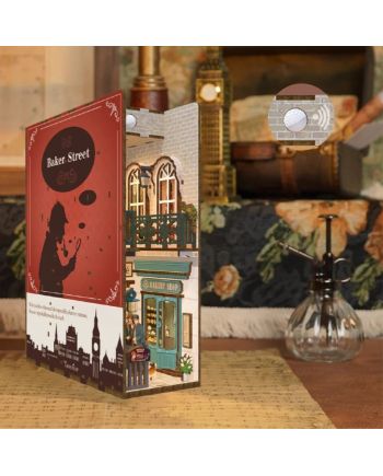 BOOK NOOK KIT - DIY- Baker Street - 141pcs + LED Light - vue de face