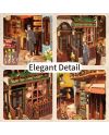 BOOK NOOK KIT - DIY- Baker Street - 141pcs + LED Light - vue de detail