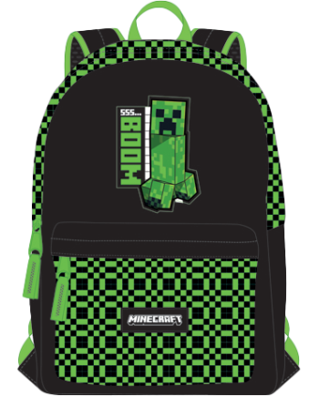 MINECRAFT - Boom - Sac à Dos 1 Comp. + poche '42x30x18cm' - vue principale