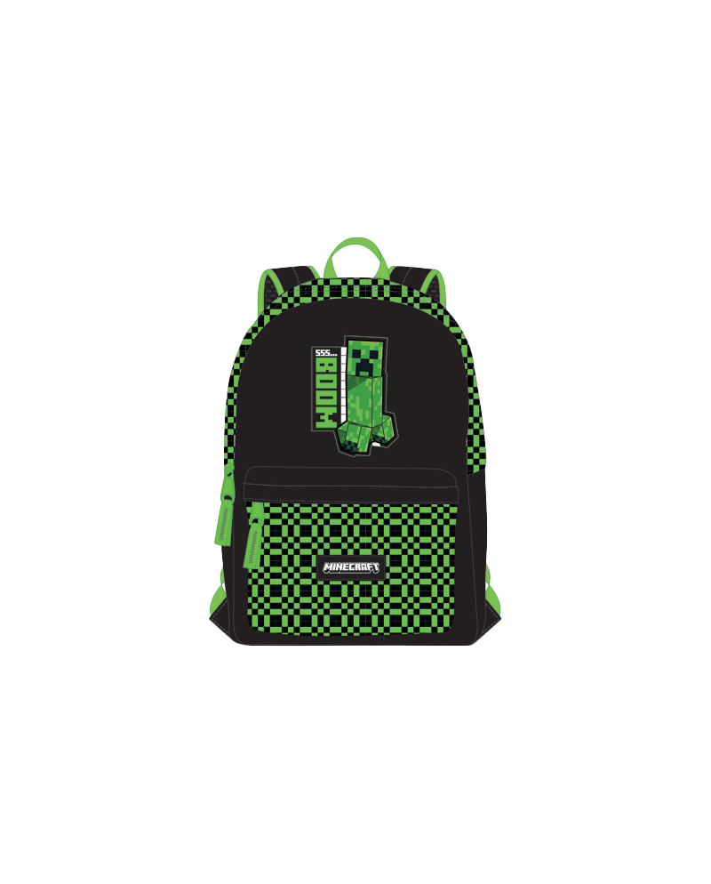 MINECRAFT - Boom - Sac à Dos 1 Comp. + poche '42x30x18cm' - vue principale