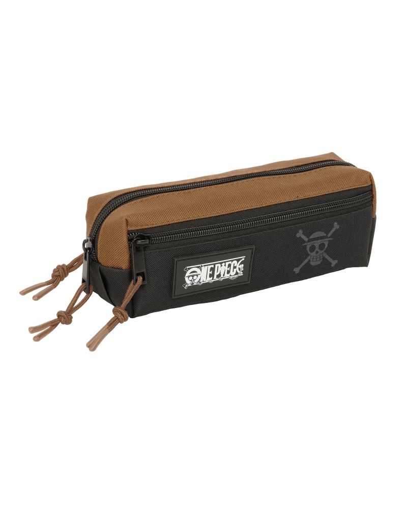 Trousse rectangulaire triple ONE PIECE motif Skull vue de face