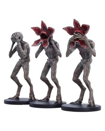 STRANGER THINGS - Three Wise Demogorgons - Set 3 Statuette - vue de face