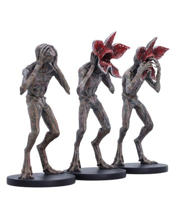 STRANGER THINGS - Three Wise Demogorgons - Set 3 Statuette - vue de profil