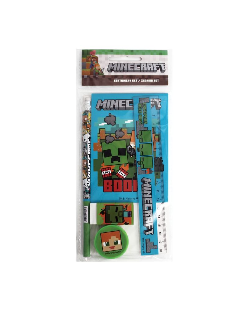 MINECRAFT - Set de Papeterie - 5pc. - vue principale