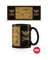 Mug Zelda avec effet thermoréactif révélant la carte d'Hyrule
