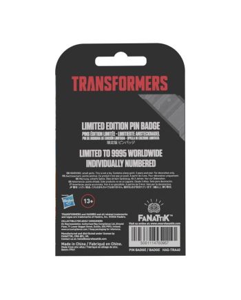 TRANSFOMERS THE MOVIE - 40ème Anniversaire - Pin's Edition Limitée - vue de profil