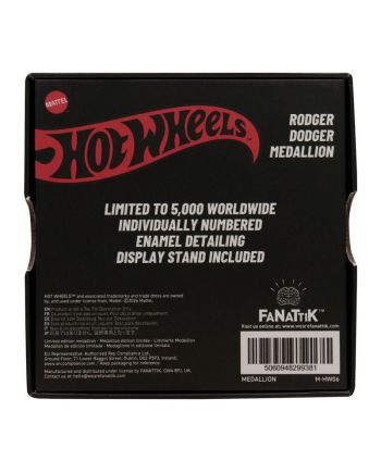 HOT WHEELS - Rodger Dodger - Médaillon Edition Limitée - vue du packaging