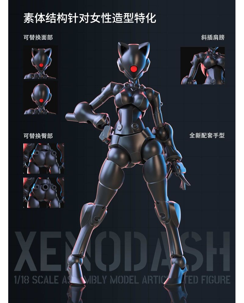 SHEIK MAINLAND - Xenodash (Noir) - Model Kit 1/18 - vue principale