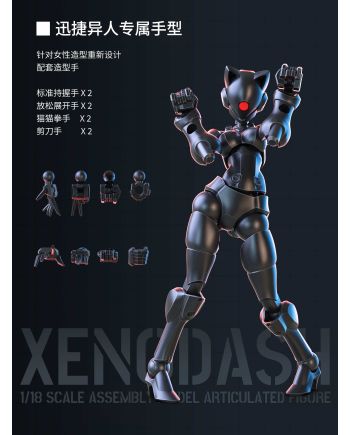 SHEIK MAINLAND - Xenodash (Noir) - Model Kit 1/18 - vue de face