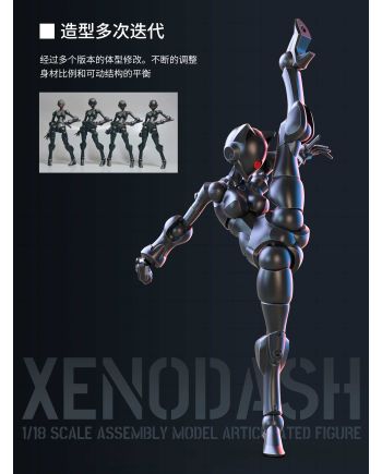SHEIK MAINLAND - Xenodash (Noir) - Model Kit 1/18 - vue de dos