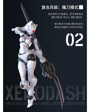 SHEIK MAINLAND - Xenodash (Blanc) - Model Kit 1/18 - vue de face