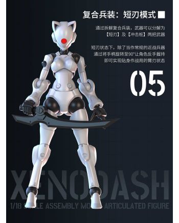 SHEIK MAINLAND - Xenodash (Blanc) - Model Kit 1/18 - vue de detail