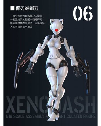 SHEIK MAINLAND - Xenodash (Blanc) - Model Kit 1/18 - vue du packaging