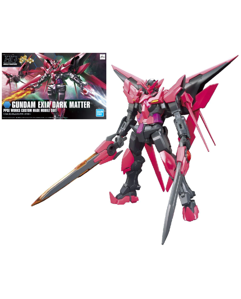 GUNDAM - HGBF 1/144 Gundam Exia Dark Matter - Model Kit - 13cm - vue principale