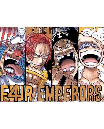 Illustration manga consacrée aux quatre Empereurs de One Piece.