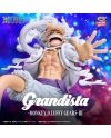 Luffy en Gear 5 dans un visuel de présentation de la gamme Grandista.