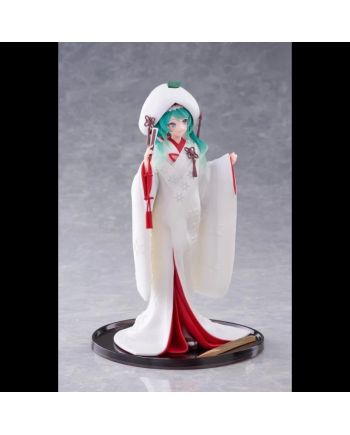Snow Miku All Stars 2013 en vue de trois quarts sur socle noir.