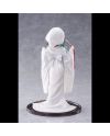 Vue arrière du grand nœud et du kimono blanc de Snow Miku.