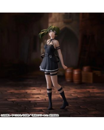 Figurine Übel Desktop×Decorate Collections de SEGA – Vue complète en ambiance, robe noire et pose dynamique.