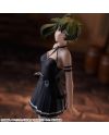 Détails du visage d'Übel, de sa chevelure verte et de sa tenue noire – Figurine Frieren SEGA.