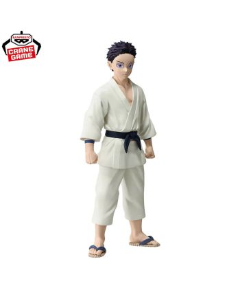 Vue de trois quarts de Hakuji Soyama, figurine Kizuna no Sou en PVC et ABS, avec kimono blanc et ceinture sombre.