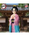 Koyuki de Demon Slayer en kimono rose et bleu fleuri, figurine Banpresto Kizuna no Sou de 14 cm.