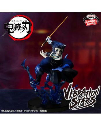 Kaigaku de Demon Slayer en pleine attaque, figurine Banpresto Vibration Stars Plus de 21 cm.