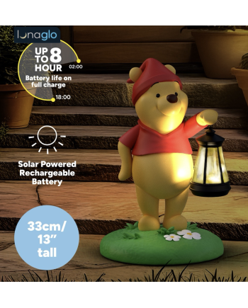 Lampe solaire extérieure Winnie l'Ourson LunaGlo 26.5cm Paladone