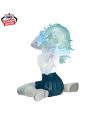 Vue de face de la figurine Toru Hagakure de My Hero Academia, avec gants bleus et uniforme scolaire.