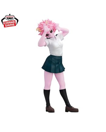 Mina Ashido GLITTER & GLAMOURS Banpresto 22 cm en uniforme scolaire, vue générale.