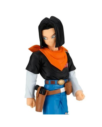 Détails du visage et de la tenue d'Android 17 – figurine Banpresto SOLID EDGE WORKS.