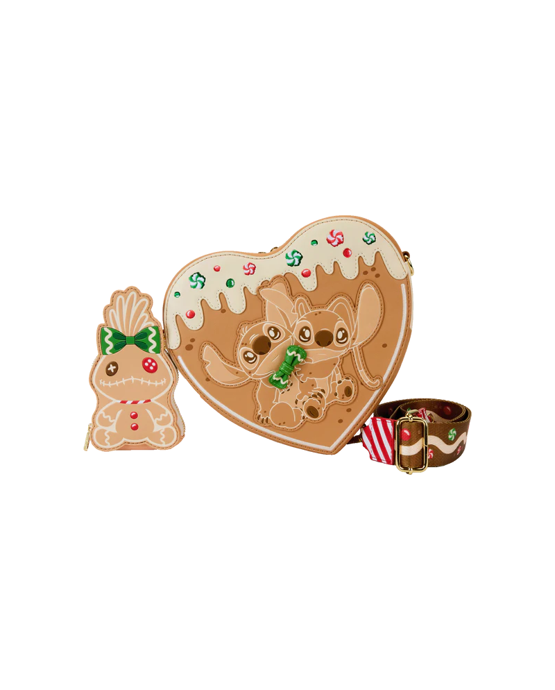 LILO & STITCH - Angel & Stitch Gingerbread - Crossbody Bag Loungefly