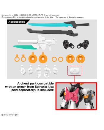 30MM - 1/144 EXM-H15D Acerby (Type-D) - Model Kit - vue du packaging