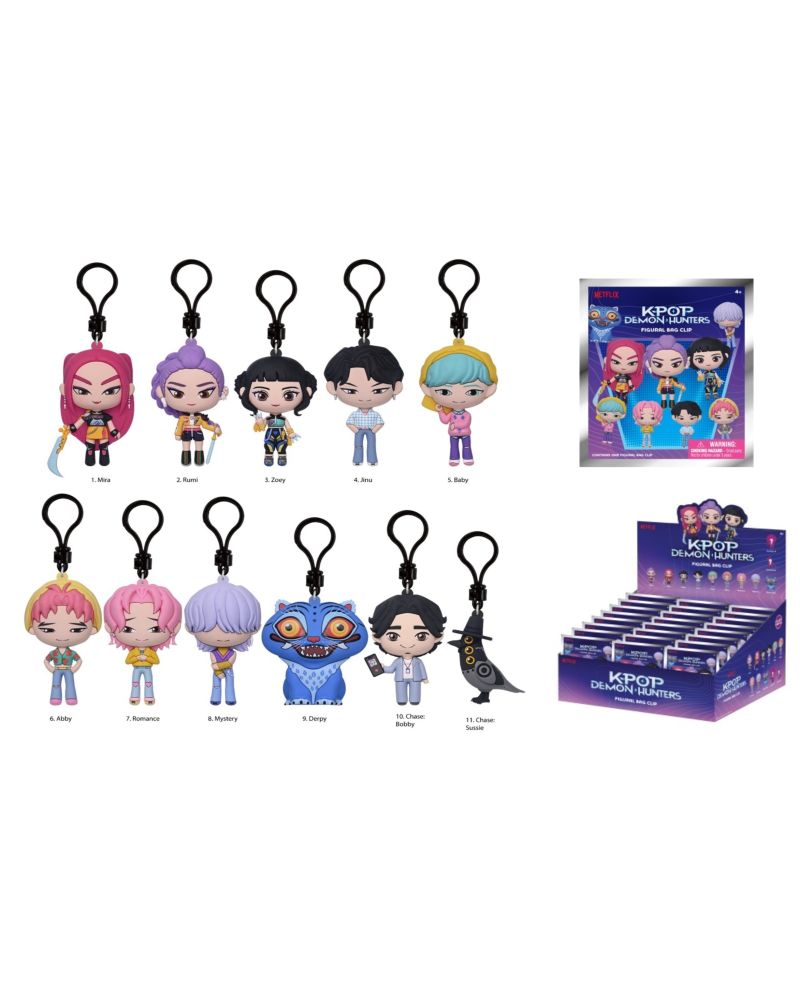 Display K-Pop Demon Hunters Foam Bag Clip 3D Series 1 Monogram