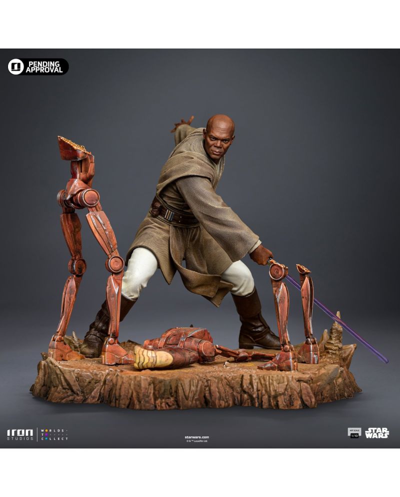 Statuette Mace Windu Art Scale 1/10 Iron Studios - Star Wars face avant