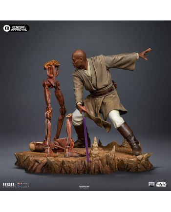 Statuette Mace Windu Art Scale 1/10 Iron Studios - Star Wars vue de profil