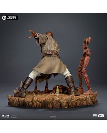 Statuette Mace Windu Art Scale 1/10 Iron Studios - Star Wars détail du sabre laser