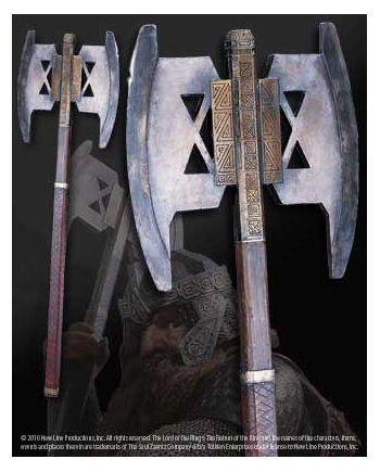 LORD OF THE RINGS - Hache Gimli - vue principale
