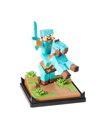 Diorama Minecraft Steve et son cheval vue de face